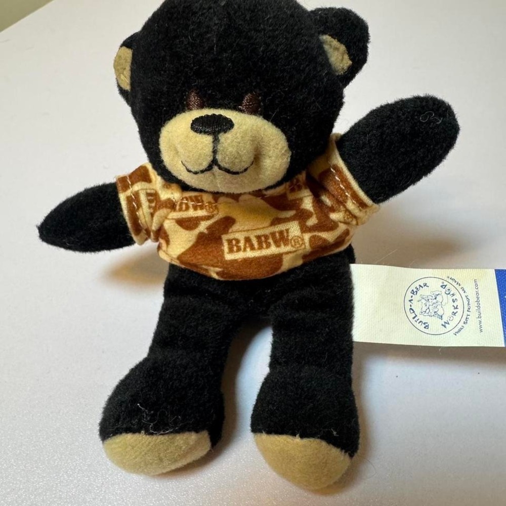 1999 VTG brown black build a bear‎ plush 6"